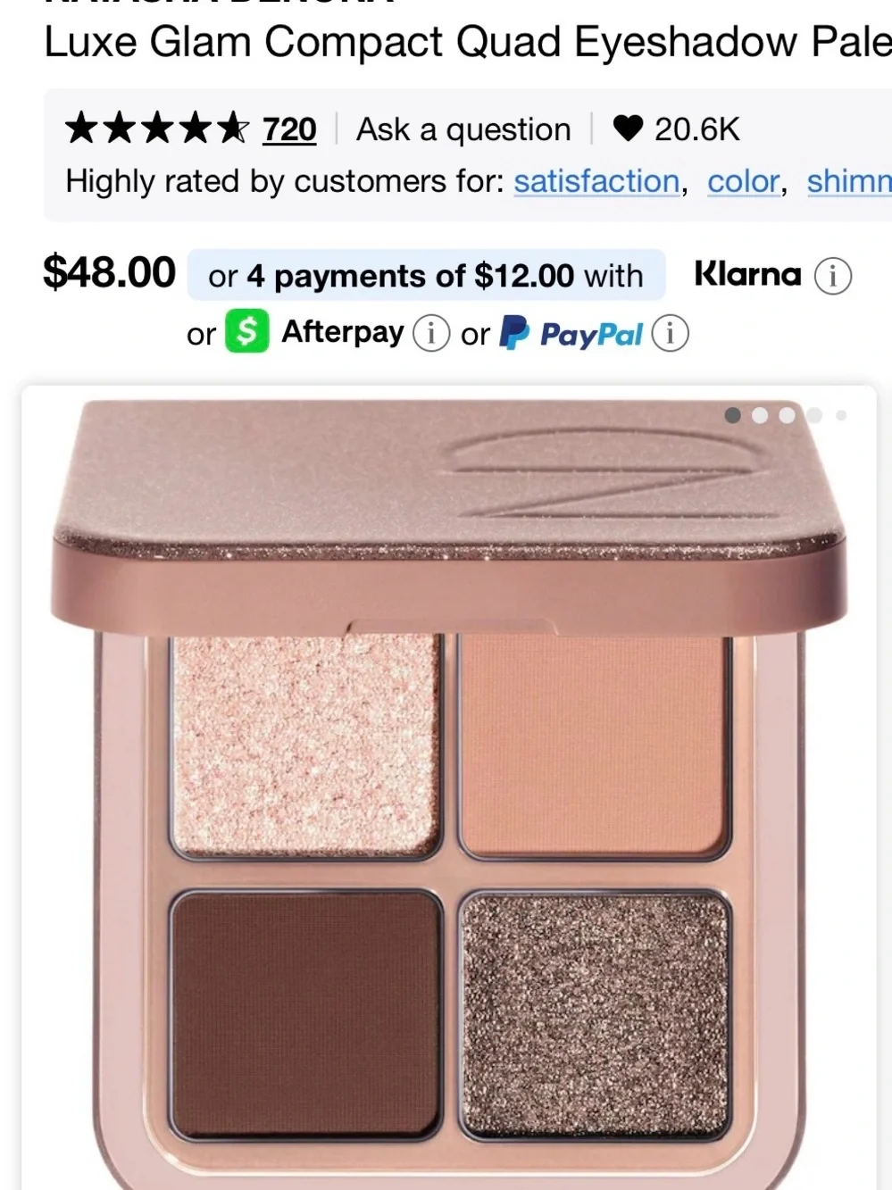 Natasha Denona Luxe Glam Nude quad